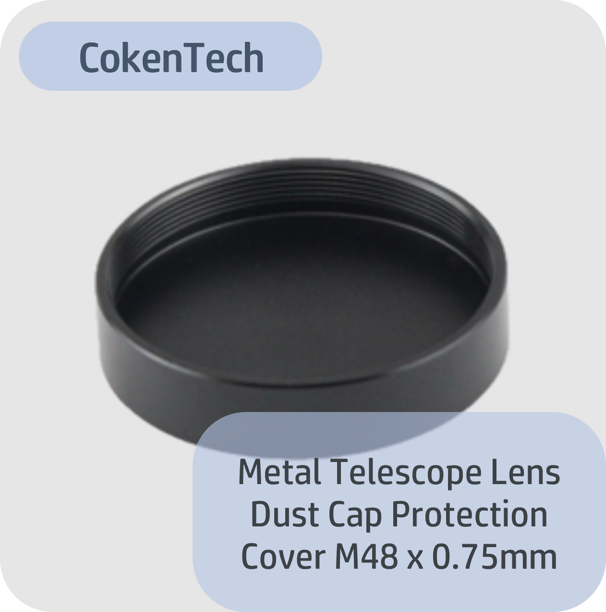 Metal Telescope Lens Dust Cap Protection Cover M48 x 0.75mm CokenTech