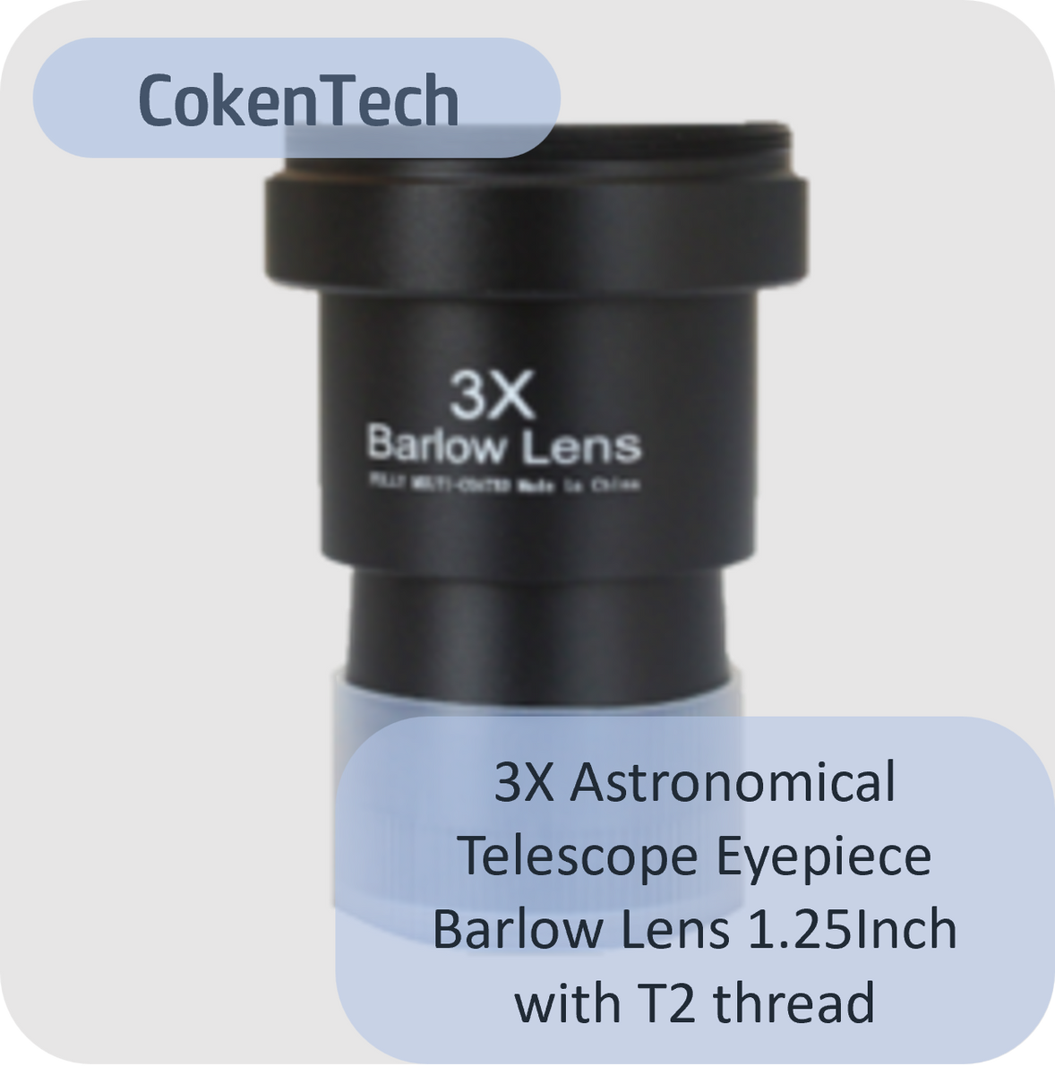 3X Astronomical Telescope Eyepiece Barlow Lens 1.25Inch with T2 thread