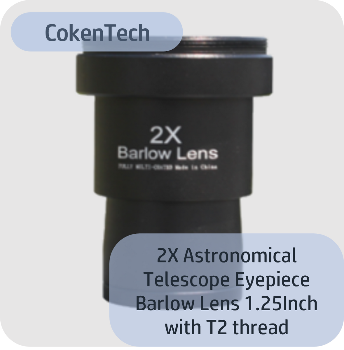 2X Astronomical Telescope Eyepiece Barlow Lens 1.25Inch with T2 thread